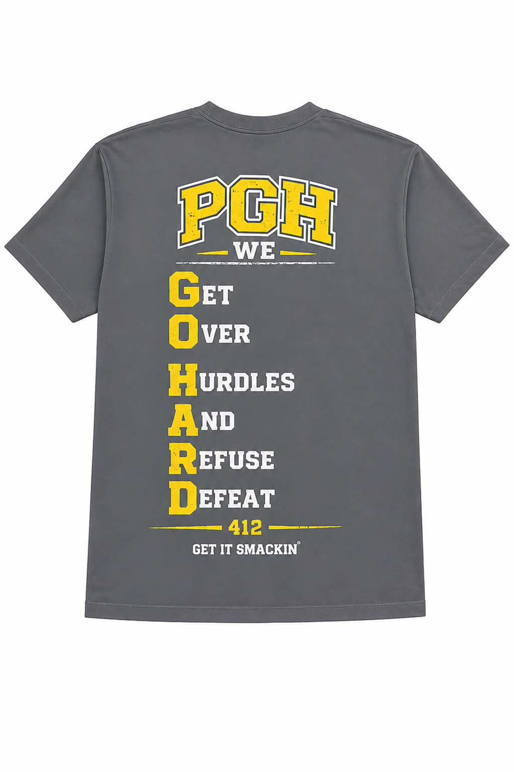 Get Over Hurdles And Refuse Defeat (Gray)